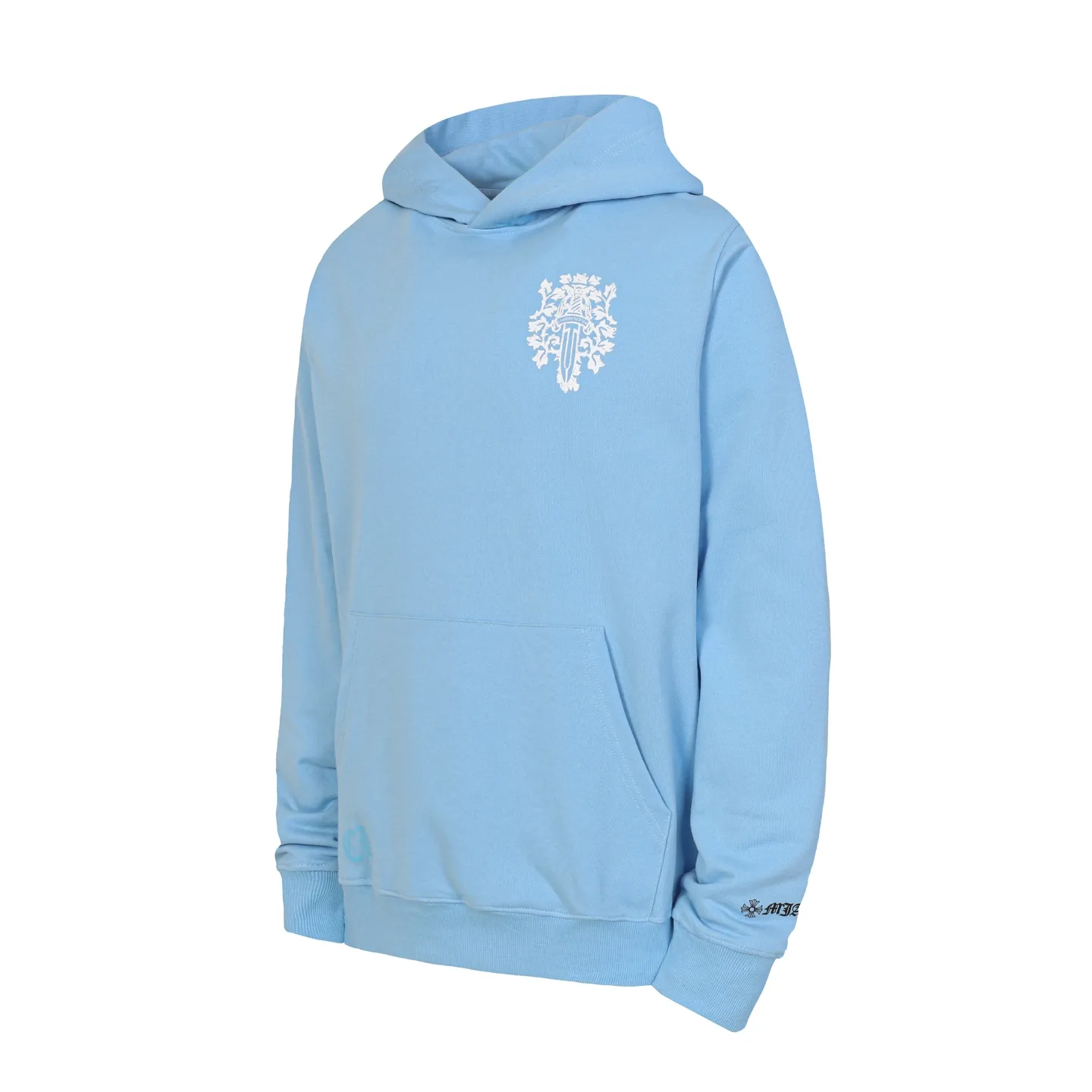 P240 3193-1 Cross-border running quantity model, please do not place an order if you pursue quality - Chrome Hearts/Chrome Heart Sword✝️ printed hooded sweatshirt - High weight, high density and high quality, soft, delicate and skin-friendly wool, soft and silky to the touch, excellent warmth and skin-friendly properties - Custom-woven and custom-dyed, no color difference, no matter the fabric or workmanship details, beat the ordinary version on the market - Hardware zipper accessories are all customized, full of details -Colour: sky blue -Size: S M L XL